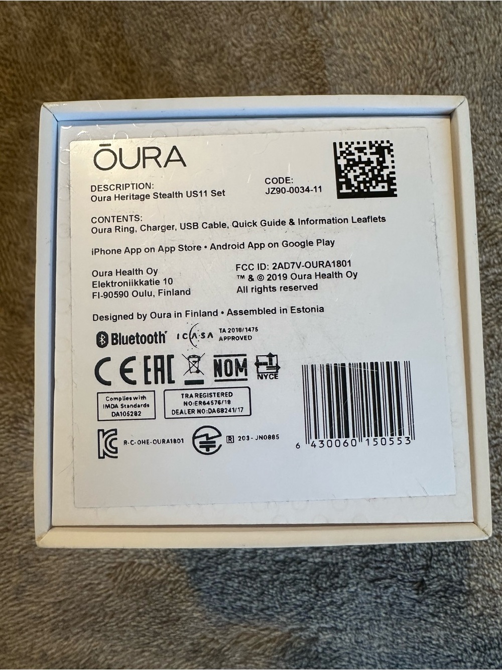 Oura Ring Generation 2 (Heritage Matte Stealth, Size 11) - Picture 9 of 9
